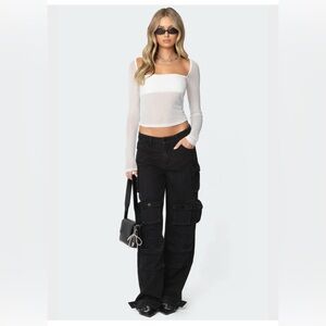 Edikted Oversized Boyfriend Cargo Jeans